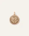 Quince Women's 14k Gold Pave Zodiac Medallion Charm