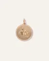 Quince Women's 14k Gold Pave Zodiac Medallion Charm