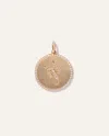 Quince Women's 14k Gold Pave Zodiac Medallion Charm