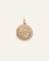 Quince Women's 14k Gold Pave Zodiac Medallion Charm