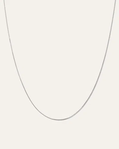 Quince Women's 14k Gold Petite Box Chain Necklace In White Gold