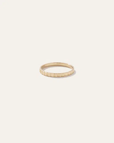 Quince Women's 14k Gold Ridge Band Rings In Yellow Gold