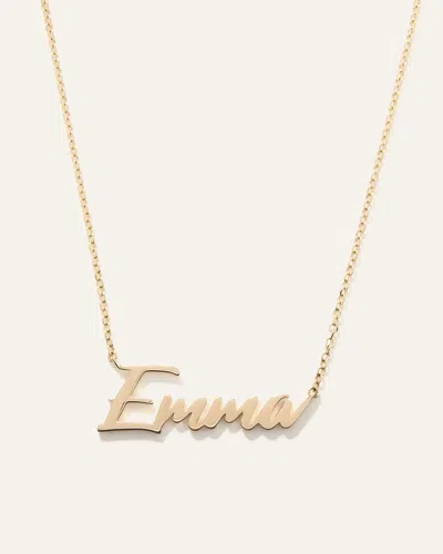 Quince Women's 14k Gold Script Name Necklace