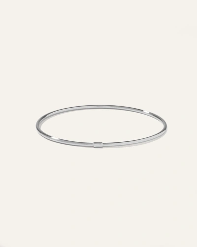 Quince Women's 14k Gold Stacking Bangle In White
