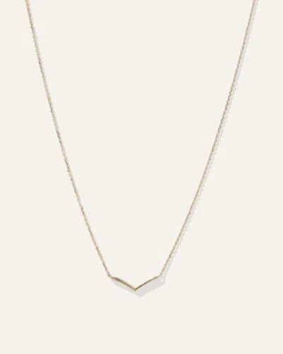 Quince Women's 14k Gold Wishbone Necklace In Yellow Gold