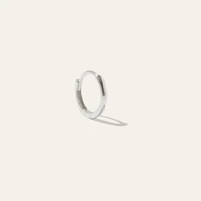Quince Women's 14k Solo Mini Hoop Earrings In White Gold