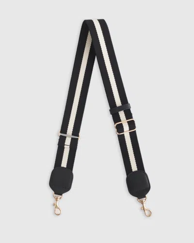 Quince Women's Adjustable Webbing Strap In Black/natural