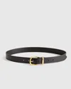 Quince Women's Allegra European Leather Belt In Black