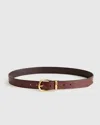 Quince Women's Allegra European Leather Belt In Espresso Brown