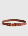 Quince Women's Allegra European Leather Belt In Saddle