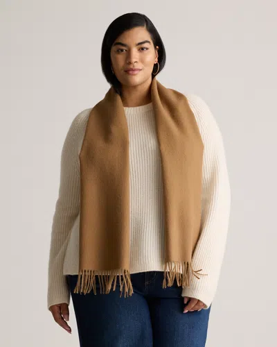 Quince Women's Alpaca Fringe Scarf In Brown