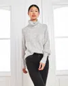 Quince Women's Alpaca Turtleneck Sweater In Light Grey