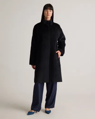 Quince Women's Alpaca-wool Stand Collar Coat In Black