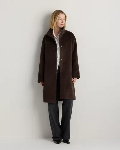 Quince Women's Alpaca-wool Stand Collar Coat In Brown