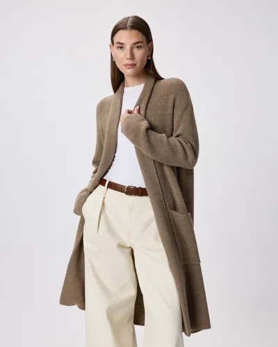 Quince Women's Australian Merino Wool Duster Cardigan Sweater In Brown