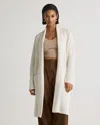 Quince Women's Australian Merino Wool Duster Cardigan Sweater In Heather Bone