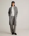 Quince Women's Australian Merino Wool Duster Cardigan Sweater In Heather Grey