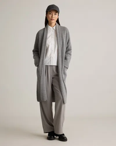 Quince Women's Australian Merino Wool Duster Cardigan Sweater In Heather Grey