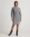 Quince Women's Australian Merino Wool Relaxed Turtleneck Sweater Dress In Heather Grey