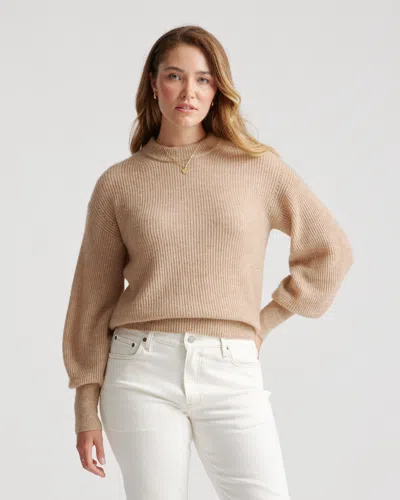 Quince Women's Baby Alpaca-wool Crew Neck Alpaca Sweater In Camel