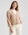 Quince Women's Baby Alpaca-wool Cropped Cardigan Sweater In Camel