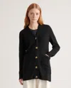 Quince Women's Baby Alpaca-wool Oversized Cardigan Sweater In Black