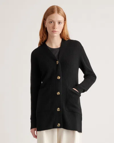 Quince Women's Baby Alpaca-wool Oversized Cardigan Sweater In Black