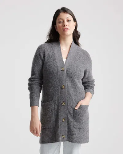 Quince Women's Baby Alpaca-wool Oversized Cardigan Sweater In Charcoal