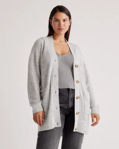 Quince Women's Baby Alpaca-wool Oversized Cardigan Sweater In Light Grey