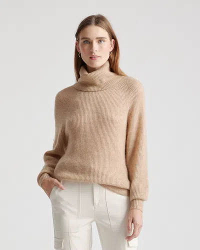 Quince Women's Baby Alpaca-wool Turtleneck Sweater In Camel