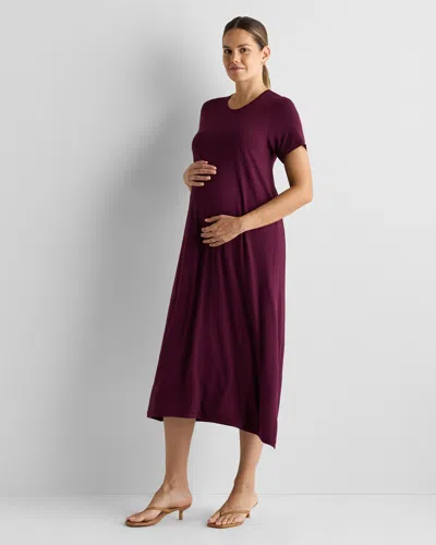 Quince Women's Bamboo Jersey Maternity & Nursing T-shirt Dress