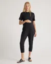 Quince Women's Bamboo Jersey Maternity Everyday Jumpsuit In Black