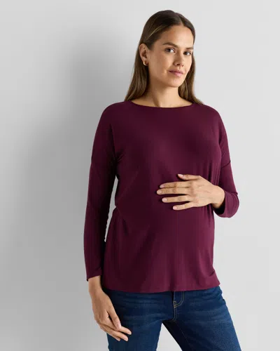 Quince Women's Bamboo Jersey Maternity Long Sleeve T-shirt