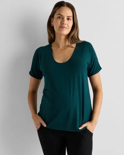 Quince Women's Bamboo Jersey Maternity V-neck T-shirt
