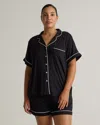QUINCE WOMEN'S BAMBOO JERSEY SHORT SLEEVE PAJAMA SET