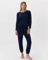 Quince Women's Bamboo Jersey Slouchy Pajama Set In Blue