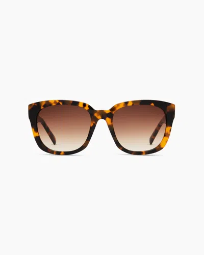 Quince Women's Barcelona Polarized Acetate Sunglasses In Fawn Tortoise With Brown Gradient Lens