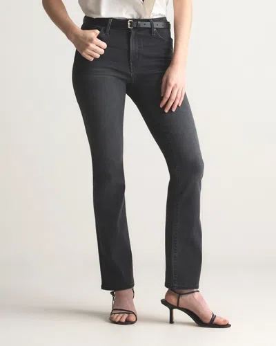 Quince Women's Bella Stretch Kick Flare Jeans In Faded Black