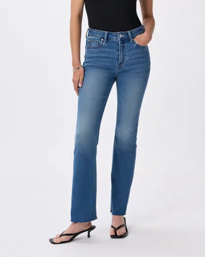 Quince Women's Bella Stretch Kick Flare Jeans In Twilight Blue Fray