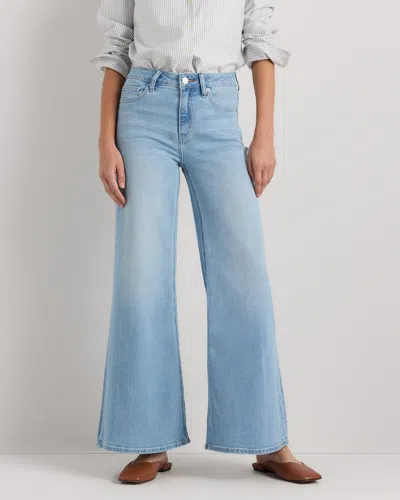Quince Women's Bella Stretch Palazzo Jeans In Blue
