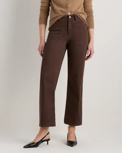 Quince Women's Bella Stretch Patch Pocket Wide Leg Jeans