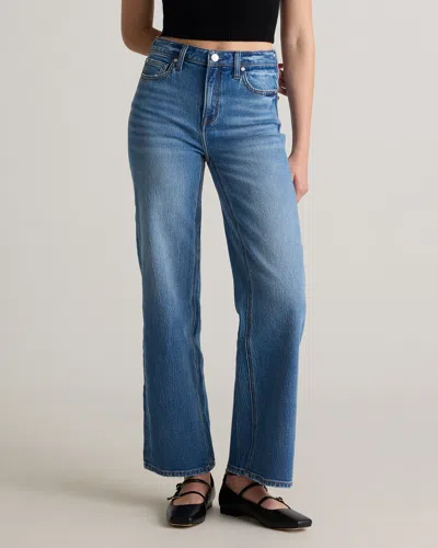 Quince Women's Bella Stretch Relaxed Straight Jeans In Atlantic Blue