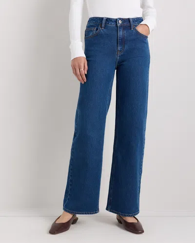 Quince Women's Bella Stretch Relaxed Straight Jeans In Obsidian Blue