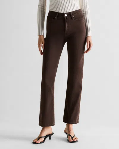 Quince Women's Bella Stretch Straight Jeans In Coffee Bean Brown