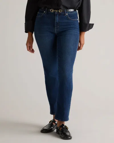 Quince Women's Bella Stretch Straight Jeans In Midnight Blue