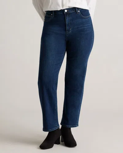 Quince Women's Bella Stretch Straight Jeans In Midnight Blue