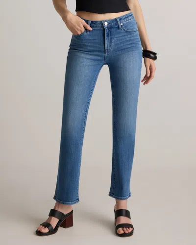 Quince Women's Bella Stretch Straight Jeans In Seaside Blue