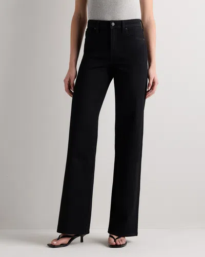 Quince Women's Bella Stretch Wide Leg Jeans In Black