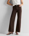 Quince Women's Bella Stretch Wide Leg Jeans In Brown