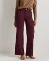 Quince Women's Bella Stretch Wide Leg Jeans In Burgundy